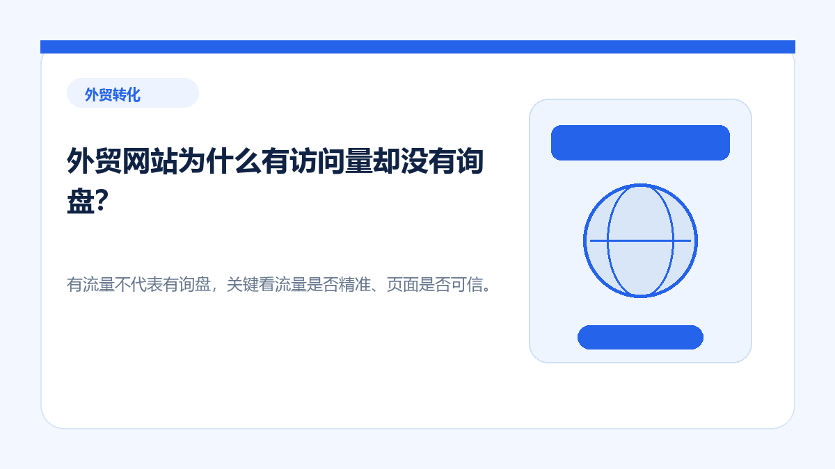 外贸网站为什么有访问量却没有询盘？ - 金福来科技 WordPress 建站服务配图